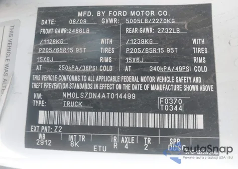 2010 Ford Transit Connect Xlt from USA, damaged, VIN NM0LS7DN4AT014499